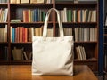 Cotton Mockup tote bag white with no design