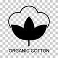 Cotton organic icon, clothing symbol natural symbol, web graphic vector illustration