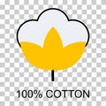 Cotton organic icon, clothing symbol natural symbol, web graphic vector illustration