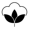 Cotton organic icon, clothing symbol natural symbol, web graphic vector illustration Royalty Free Stock Photo