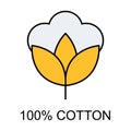 Cotton organic icon, clothing symbol natural symbol, web graphic vector illustration Royalty Free Stock Photo