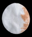 Cotton Pad with Facial Powder Royalty Free Stock Photo