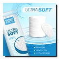 Cotton Pads Ultra Soft Accessory Banner Vector