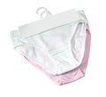 Cotton panties isolated over white Royalty Free Stock Photo