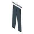 Cotton pants icon isometric vector. Clothing material