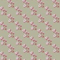 Cotton plants seamless watercolor pattern. JPG illustration.