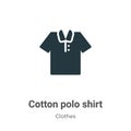 Cotton polo shirt vector icon on white background. Flat vector cotton polo shirt icon symbol sign from modern clothes collection