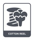 cotton reel icon in trendy design style. cotton reel icon isolated on white background. cotton reel vector icon simple and modern