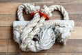 Cotton rope perch for macaws and other large parrots