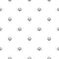 Cotton seed seamless pattern on white background. 100 cotton -linear ornamnet