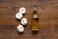 Cotton seeds oil with plant flowers. Essence extra virgin oil