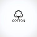Cotton set. Collection cotton icons. Vector Royalty Free Stock Photo