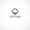 Cotton set. Collection cotton icons. Vector Royalty Free Stock Photo