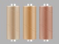 Cotton sewing thread spools set Royalty Free Stock Photo