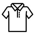 Cotton shirt icon outline vector. Uniform polo