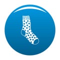 Cotton sock icon blue Royalty Free Stock Photo