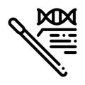 Cotton Swab Dna Molecule Icon Outline Illustration Royalty Free Stock Photo