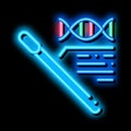 Cotton Swab Dna Molecule neon glow icon illustration Royalty Free Stock Photo