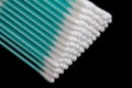 Cotton swabs closeup on a black background Royalty Free Stock Photo