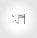 Cotton swabs icon. cotton buds Vector illustration isolated on grey background