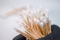 Cotton swabs: a simple tool for everyday care Royalty Free Stock Photo