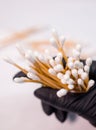 Cotton swabs: a simple tool for everyday care Royalty Free Stock Photo