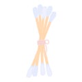 Cotton swabs vector stock illustration.