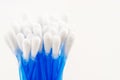 Cotton Swabs on White Background