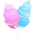 Cotton sweet candy isolated on white Royalty Free Stock Photo