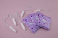 Tampons menstruation cotton Royalty Free Stock Photo