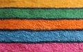 Cotton terry multicolored towel cloth fabric striped texture close up view background Royalty Free Stock Photo