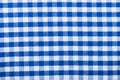Cotton texture blue checkered Royalty Free Stock Photo