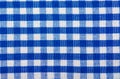 Cotton texture blue checkered Royalty Free Stock Photo