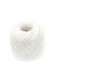 Cotton thread ball on white background