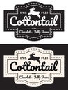 Cottontail company est. 1923. Chocolate and jellybeans sweet signage.