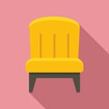 Couch armchair icon, flat style Royalty Free Stock Photo