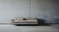 Minimalist Couch Bed Editorial Photo In Brutalist Environment With Mamiya Rz67