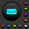 Couch dark push buttons with color icons
