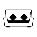 Couch Half Glyph Style vector icon which can easily modify or edit