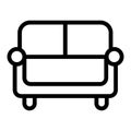 Couch line icon. Sofa vector illustration isolated on white. Divan outline style design, designed for web and app. Eps