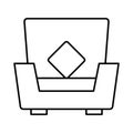 Couch Outline Vector icon which can easily modify or edit