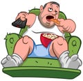 Couch potato man Royalty Free Stock Photo