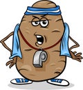 Couch potato saying cartoon Royalty Free Stock Photo