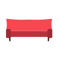 Couch sofa illustration furniture vector icon. Interior home living room style. Relax flat cozy seat. Fashion settee graphic divan Royalty Free Stock Photo