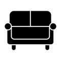 Couch solid icon. Sofa vector illustration isolated on white. Divan glyph style design, designed for web and app. Eps 10.