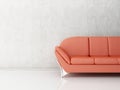 Couch to face a blank wall Royalty Free Stock Photo