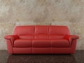 Couch to face a blank wall Royalty Free Stock Photo