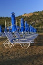 Couches on the beach Royalty Free Stock Photo