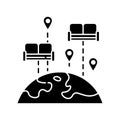 Couchsurfing black glyph icon