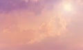 Couds in pink sky Royalty Free Stock Photo